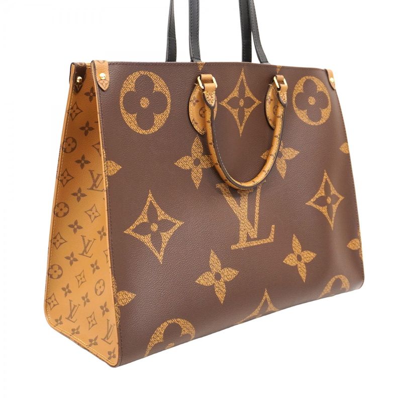 Louis Vuitton Tote Monogram Giant Reverse On-the-go GM M44576 Brown 2-way Bag