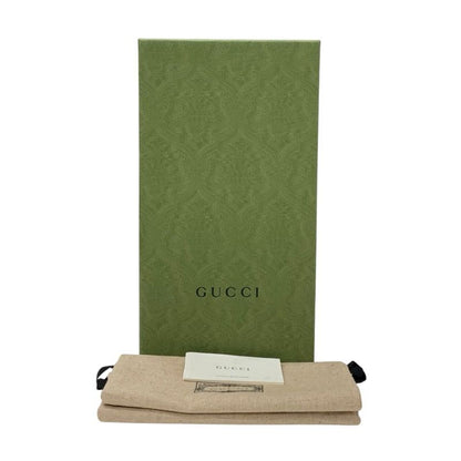 Gucci Loafer Leather Shoes Leather Brown Gold Metal Logo Flat Shoes