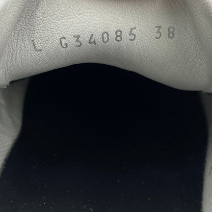 Chanel Cocomark Sneakers Logo Leather Black White Size 38