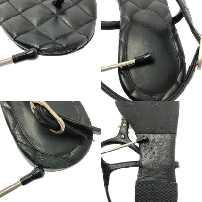 Chanel Paris-dallas Coco Mark Quilted Flat Sandals - Women's - 37C - Black