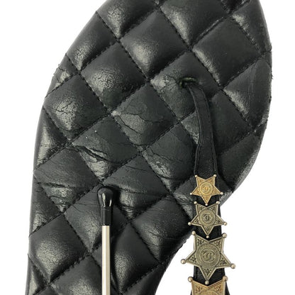 Chanel Paris-dallas Coco Mark Quilted Flat Sandals - Women's - 37C - Black