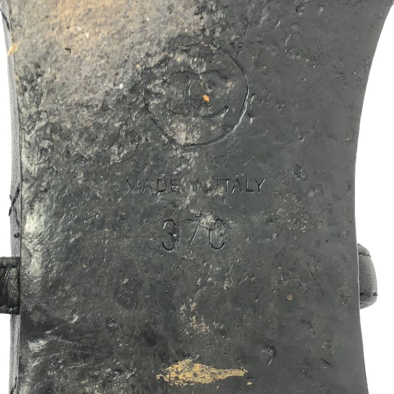 Chanel Paris-dallas Coco Mark Quilted Flat Sandals - Women's - 37C - Black