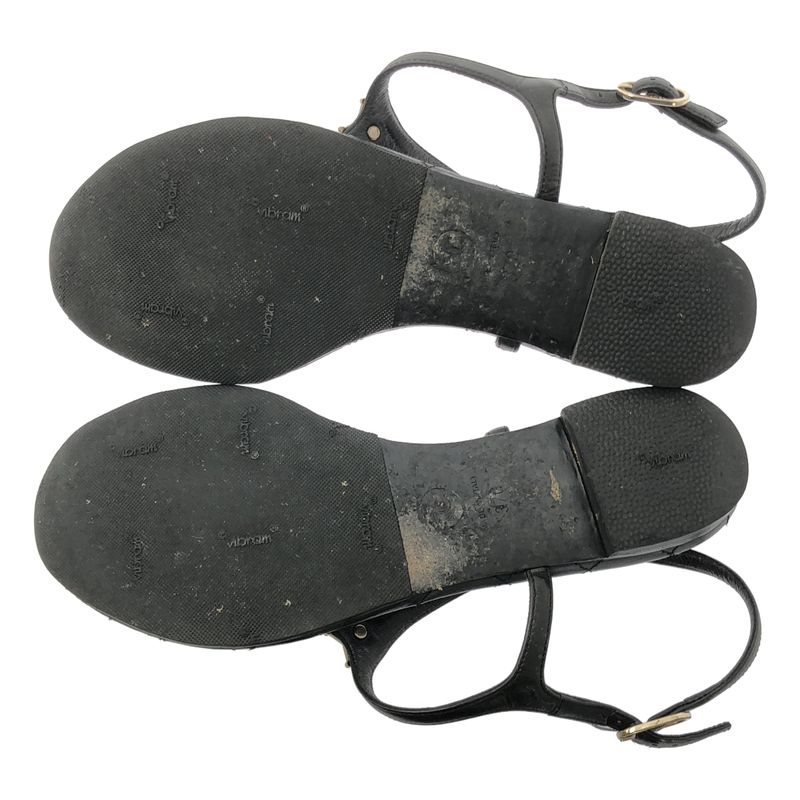 Chanel Paris-dallas Coco Mark Quilted Flat Sandals - Women's - 37C - Black