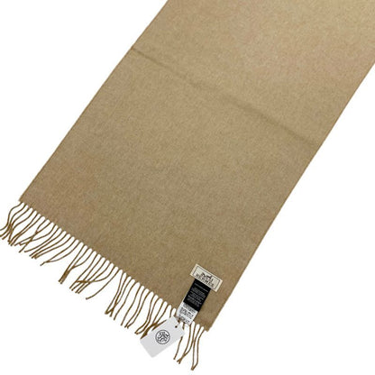 Hermes Cheval Outlet Scarf Cashmere Camel Beige Shawl Logo