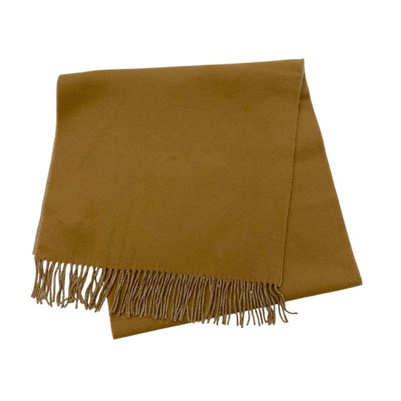 Hermes Cheval Outlet Scarf Cashmere Camel Beige Shawl Logo