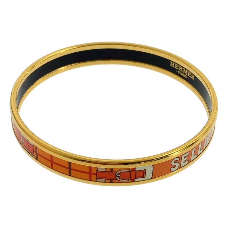 Hermes - Sellier Emile Cloisonne Bangle Accessory - Orange - Women's
