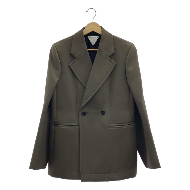Bottega Veneta - Wool Double Breasted Tailored Jacket - 36 - Grey - Women's