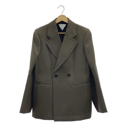 Bottega Veneta - Wool Double Breasted Tailored Jacket - 36 - Grey - Women's