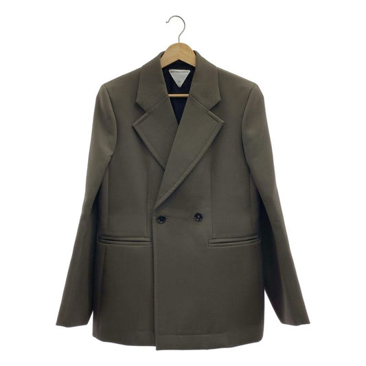 Bottega Veneta - Wool Double Breasted Tailored Jacket - 36 - Grey - Women's