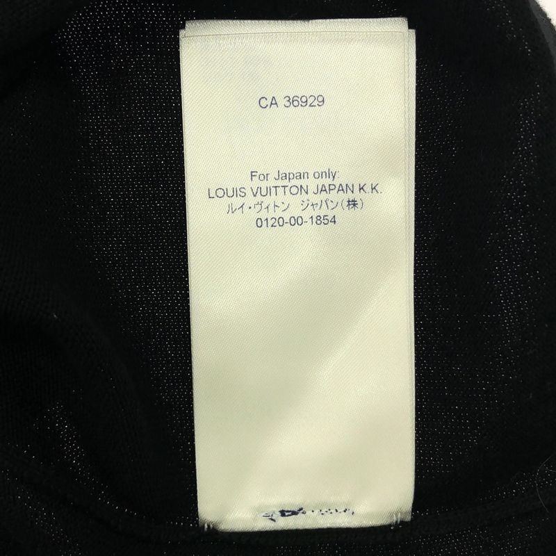 Louis Vuitton Cotton Silk Logo Intarsia Knit Sweater - L - Black - Men's