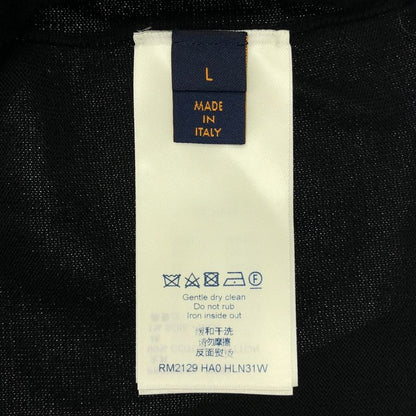 Louis Vuitton Cotton Silk Logo Intarsia Knit Sweater - L - Black - Men's