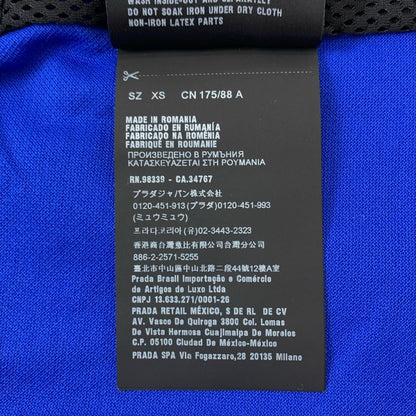 Prada - High Neck Striped Track Jacket - XS - Black Blue - Men's