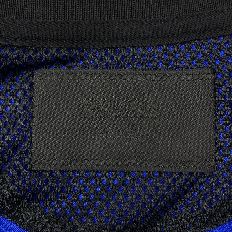 Prada - High Neck Striped Track Jacket - XS - Black Blue - Men's