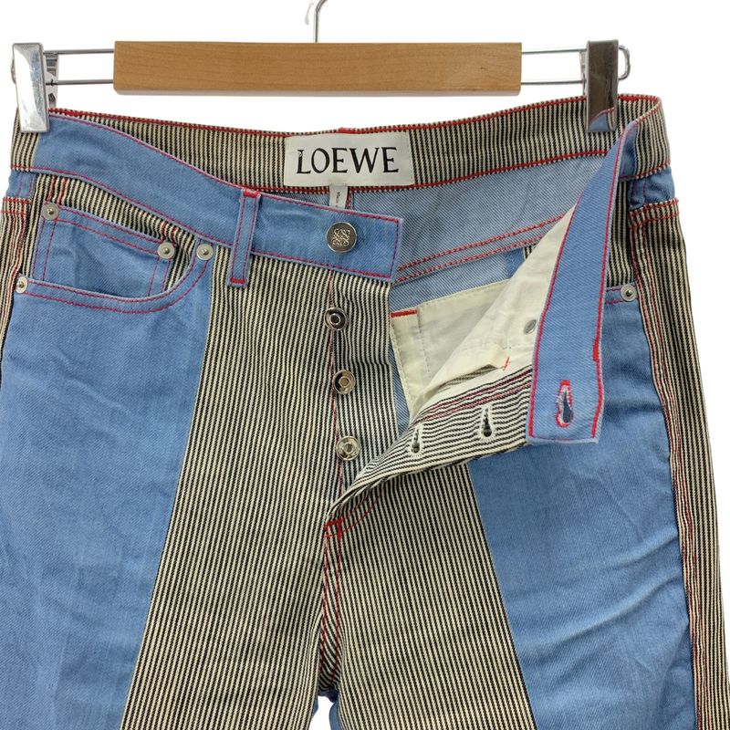 Loewe - Denim Hickory Slim Fit Pants - 36 - Indigo - Mens