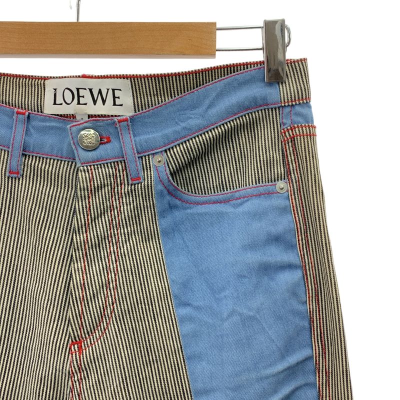 Loewe - Denim Hickory Slim Fit Pants - 36 - Indigo - Mens