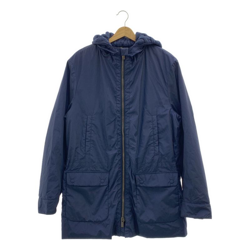 Fendi | Nylon Logo Zip Drawstring Overcoat Hoodie Cable Knit Fully Lined | 48 |