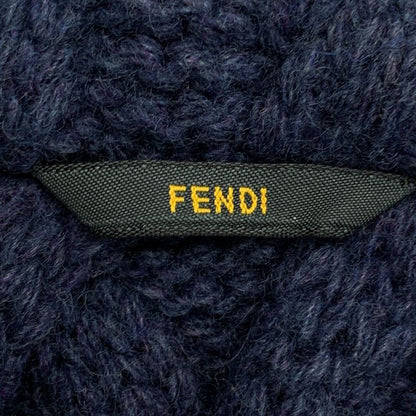 Fendi | Nylon Logo Zip Drawstring Overcoat Hoodie Cable Knit Fully Lined | 48 |