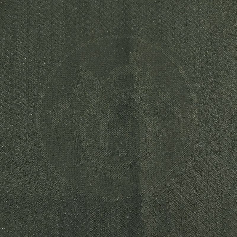 Hermes | Jacquard Logo Fringe Large Shawl Scarf Unisex | Black