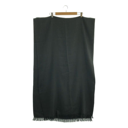 Hermes | Jacquard Logo Fringe Large Shawl Scarf Unisex | Black