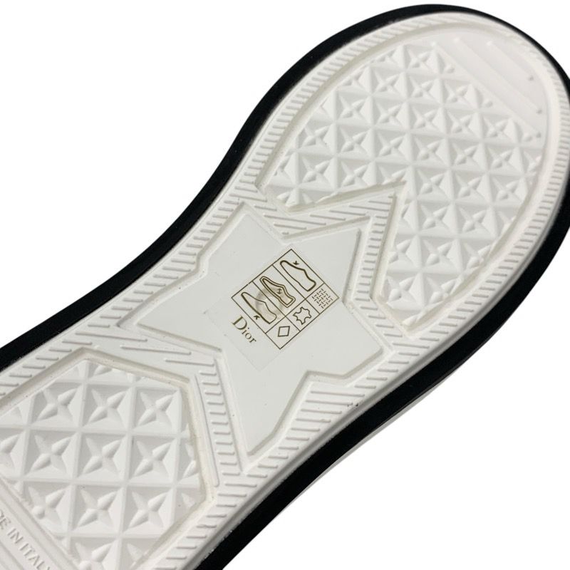 Christian DIOR Walkndior Sneakers Shoes Canvas White Black Unused Logo Platform