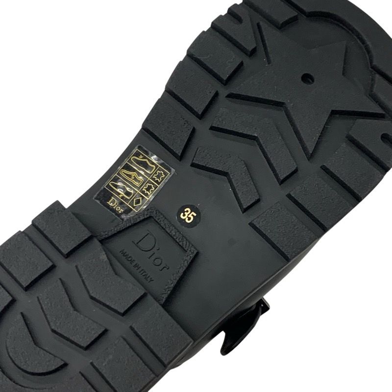 Christian DIOR Quake Sandals Shoes Leather Mouton Wood Black White Unused Mule