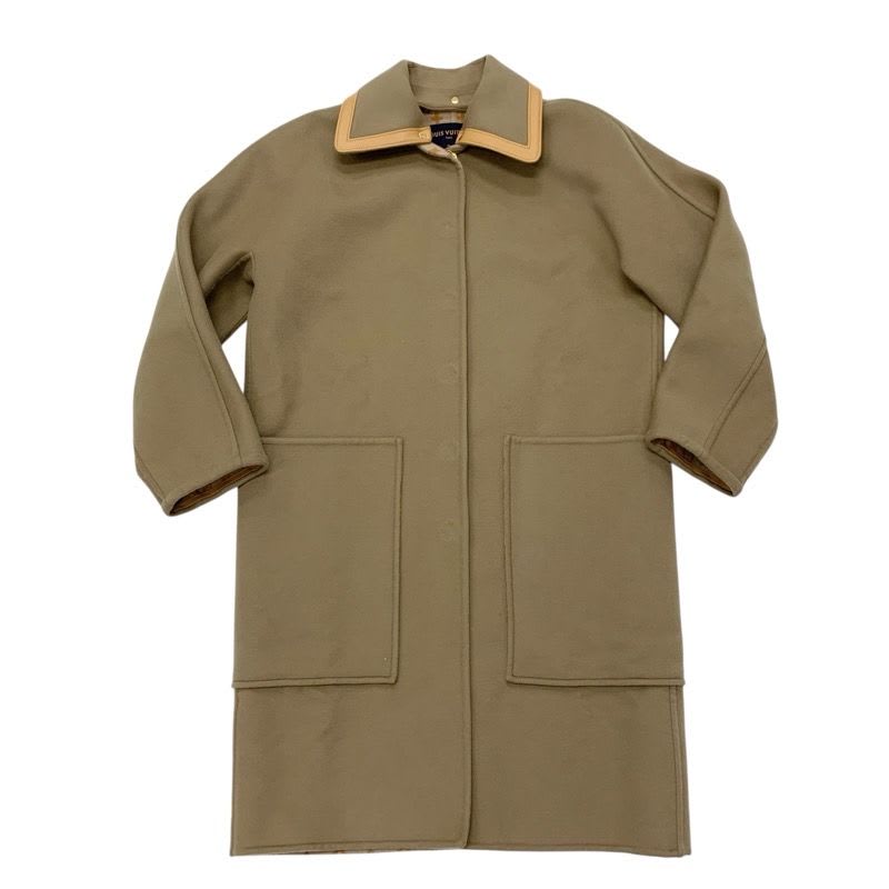 Louis Vuitton Removable Color Double Face Coat Monogram Outerwear Brown