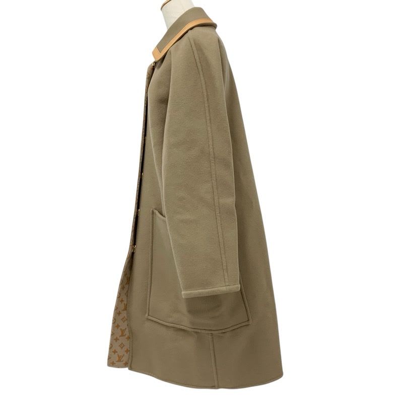 Louis Vuitton Removable Color Double Face Coat Monogram Outerwear Brown