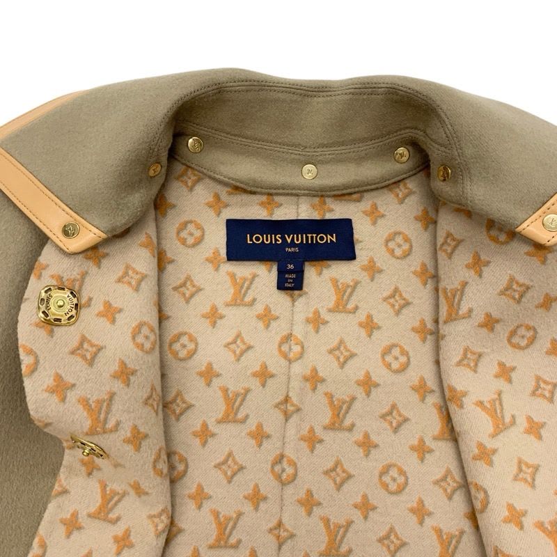 Louis Vuitton Removable Color Double Face Coat Monogram Outerwear Brown