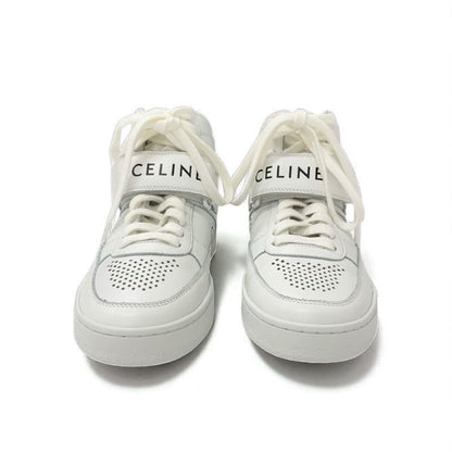 Celine Ct-03 Sneakers Shoes Leather White High Cut Logo Velcro