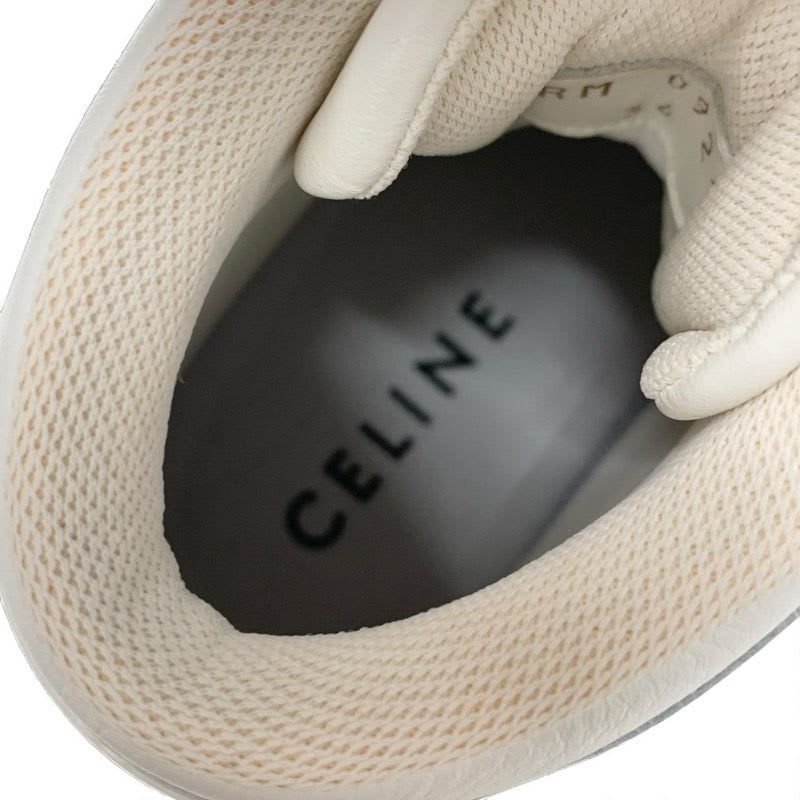 Celine Ct-03 Sneakers Shoes Leather White High Cut Logo Velcro