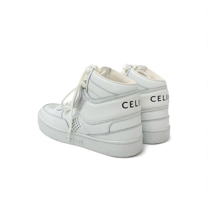Celine Ct-03 Sneakers Shoes Leather White High Cut Logo Velcro