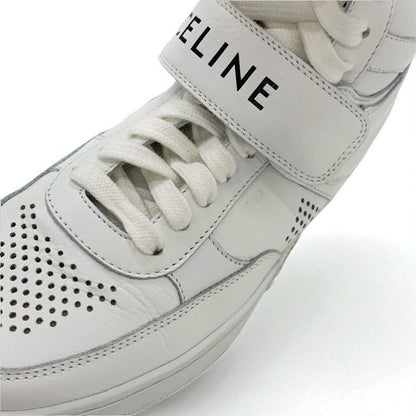 Celine Ct-03 Sneakers Shoes Leather White High Cut Logo Velcro