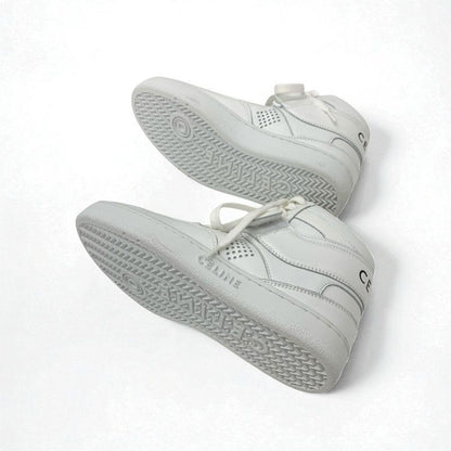 Celine Ct-03 Sneakers Shoes Leather White High Cut Logo Velcro