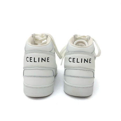 Celine Ct-03 Sneakers Shoes Leather White High Cut Logo Velcro