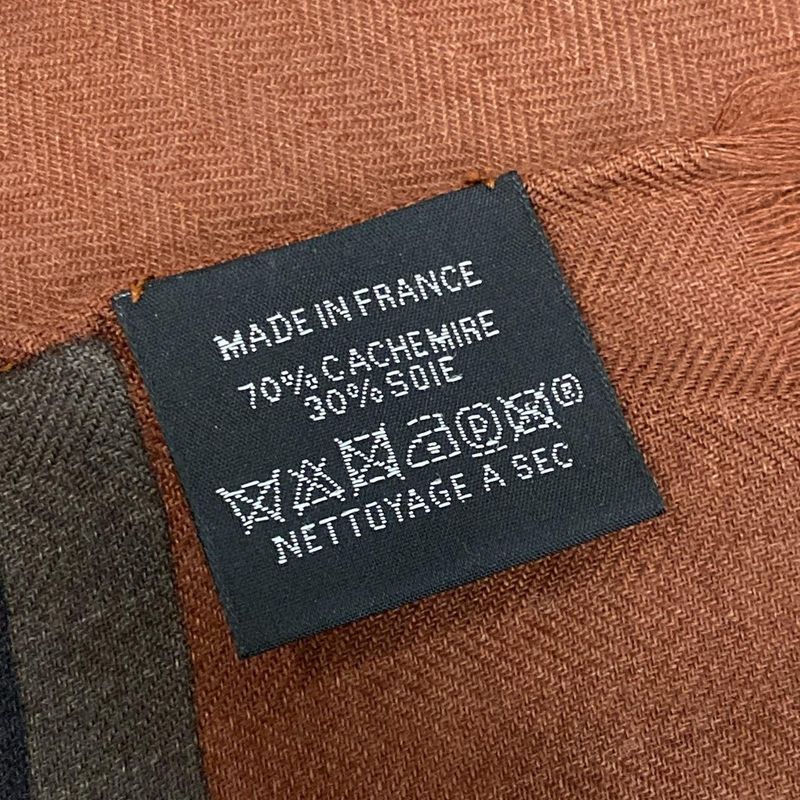 Hermes Shawlexcellent Condition - Dark Brown X Brown X Dark Navy Fringe