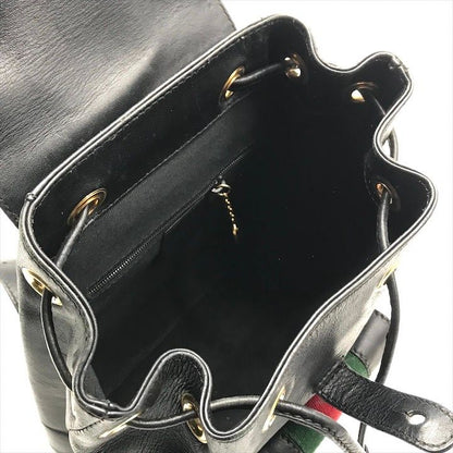 Gucci Bamboo Leather Sherry Backpack Black