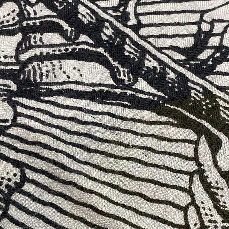 Hermes Shawl - Bordeaux X White X Multi Double Jeu Suite Et Poursuite Aw 2017