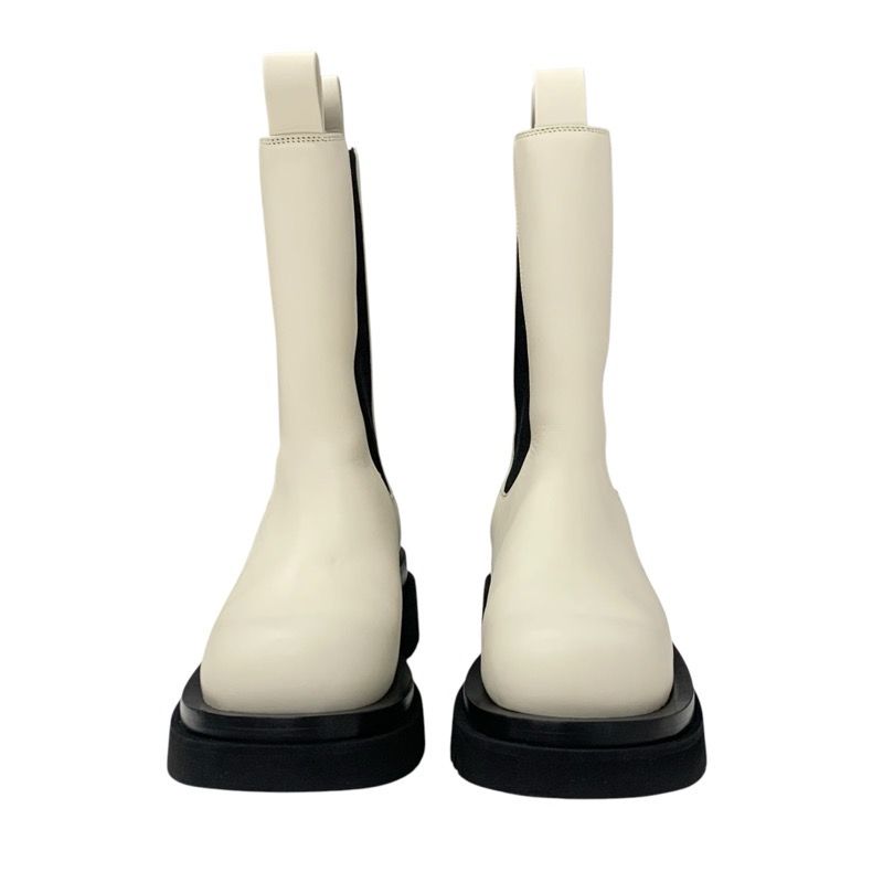 Bottega Venetaveneta Lug Boots Short Boots Shoes Leather White Black Unused
