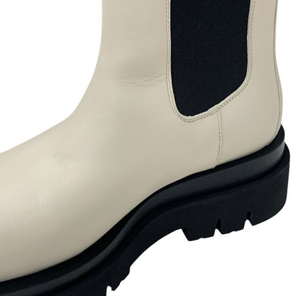 Bottega Venetaveneta Lug Boots Short Boots Shoes Leather White Black Unused