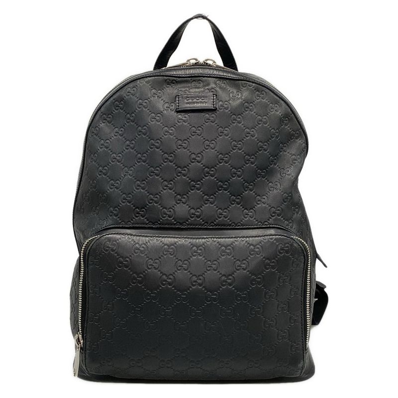 Gucci Backpack Sac Cima Line 406370 Black Leather