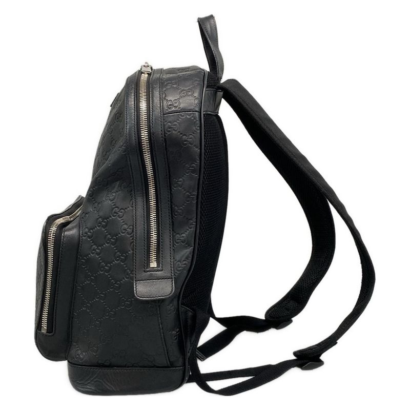 Gucci Backpack Sac Cima Line 406370 Black Leather