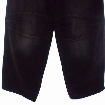 Balenciaga Flower Design Drawcord Wight Baggy Denim Pants Jeans XS Black 814161