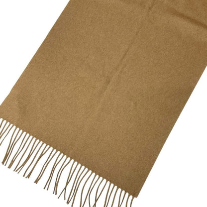 Prada Scarf Silk Camel Silver Triangle Logo Shawl