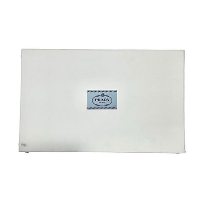 Prada Scarf Silk Camel Silver Triangle Logo Shawl