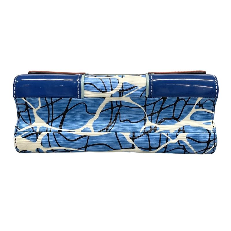 Louis Vuitton Shoulder Bag Twisted MM M50967 Aqua Pattern Leather