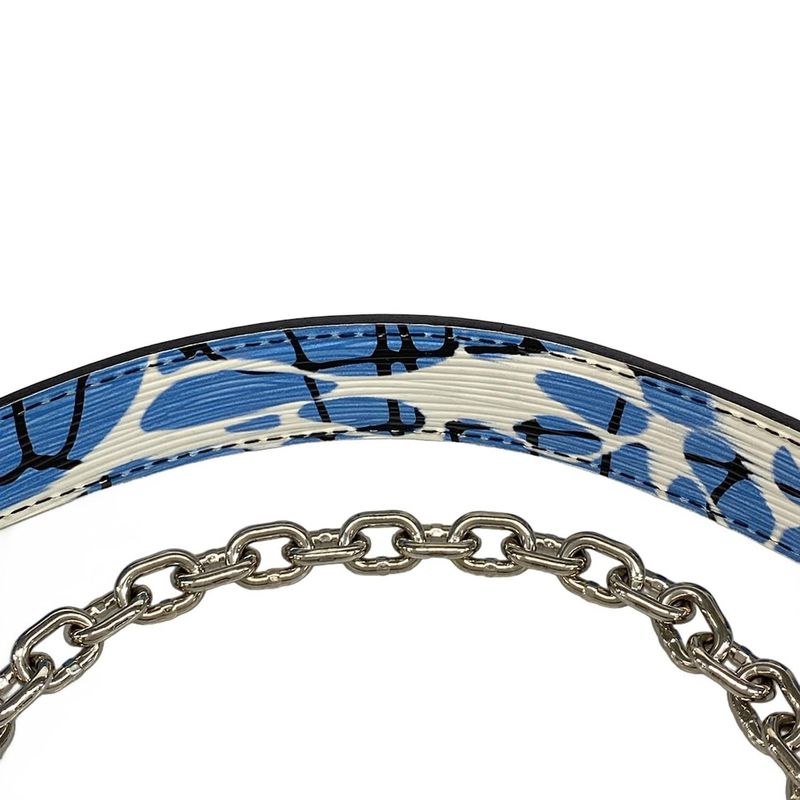 Louis Vuitton Shoulder Bag Twisted MM M50967 Aqua Pattern Leather