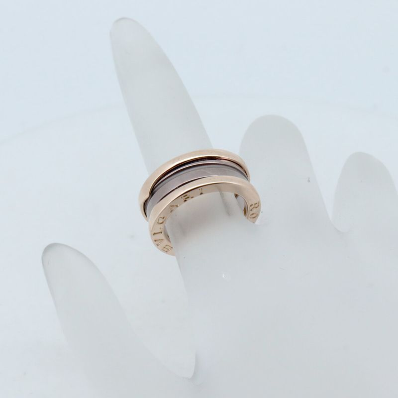 Bulgari B Zero One 2 Band Metal Ring Ring Size 9 ROMA 18K Pink Gold (18k Pink