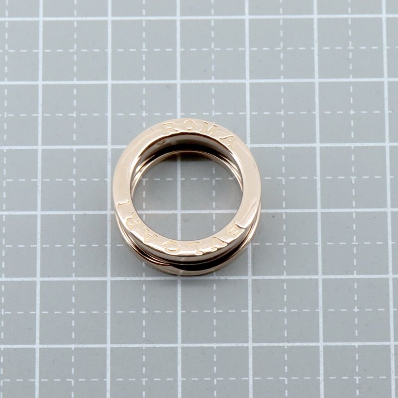 Bulgari B Zero One 2 Band Metal Ring Ring Size 9 ROMA 18K Pink Gold (18k Pink