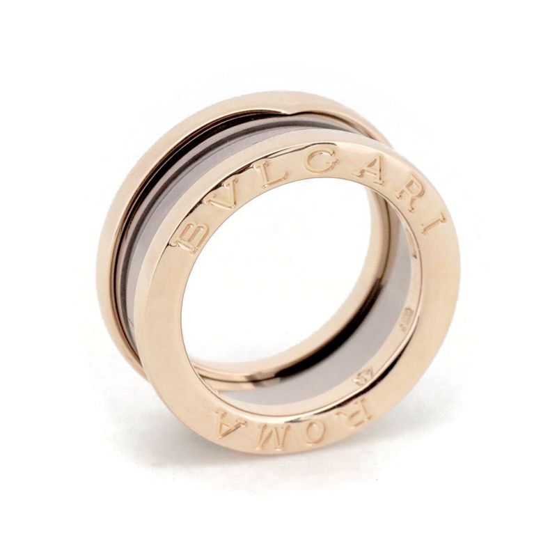 Bulgari B Zero One 2 Band Metal Ring Ring Size 9 ROMA 18K Pink Gold (18k Pink