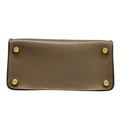 Fendi Handbag Excellent Condition Way Small 8bs054 Dark Brown Leather